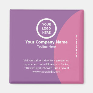 Modern Minimalist Personalized Branded Swag Gift Magnet
