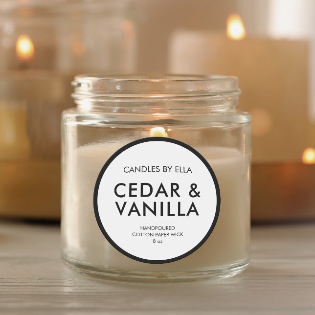 Modern Minimalist Personalized Candle Label (Creator Uploaded)