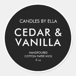Modern Minimalist Personalized Candle Labels