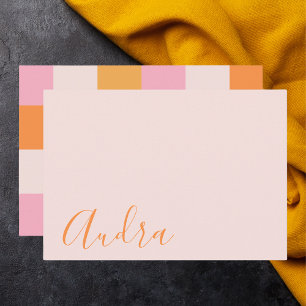 Modern Minimalist Personalized Custom Name Card