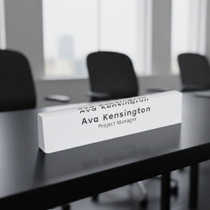 Modern Minimalist Personalized Desk Name Plate 