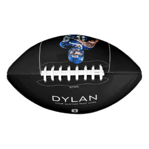 Modern Minimalist Personalized Keepsake Black Football
