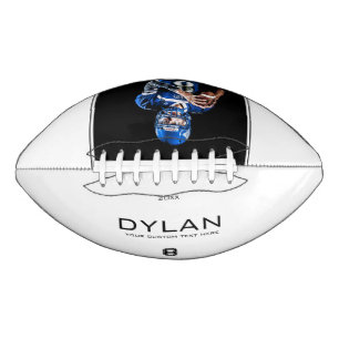 Modern Minimalist Personalized Keepsake White Football