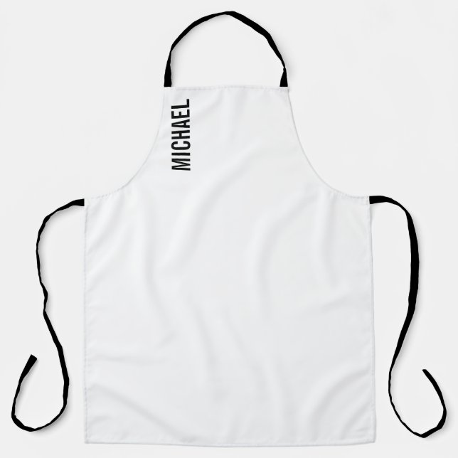 Modern Minimalist Personalized Name Apron (Front)