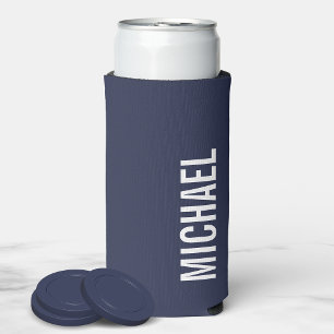 Modern Minimalist Personalized Name Can Cooler