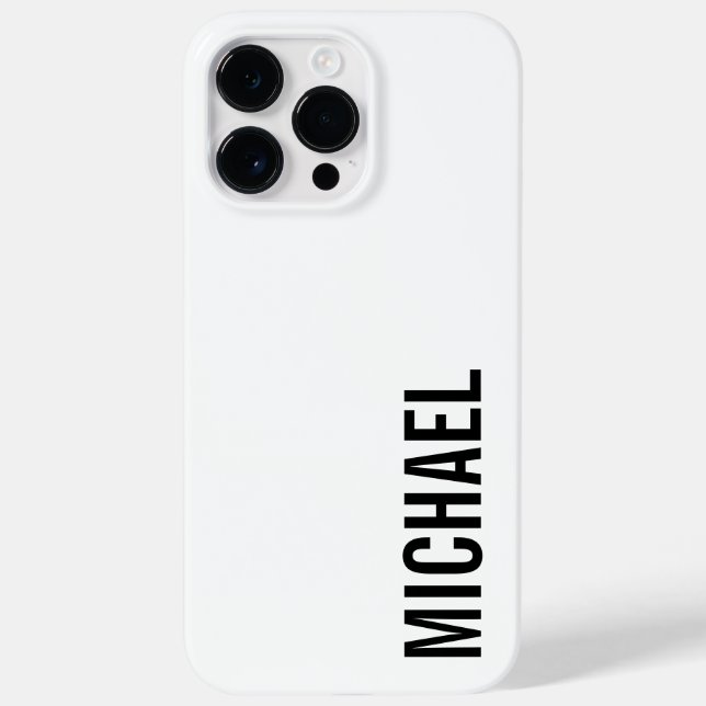 Modern Minimalist Personalized Name Case-Mate iPhone Case (Back)