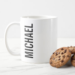 Modern Minimalist Personalized Name Coffee Mug