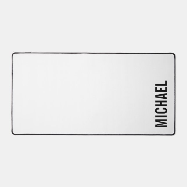 Modern Minimalist Personalized Name Desk Mat (Front)