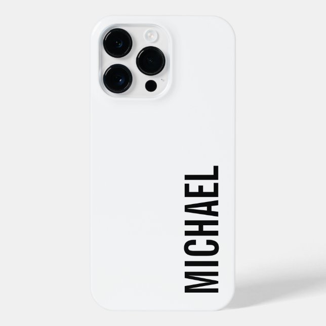 Modern Minimalist Personalized Name iPhone Case (Back)