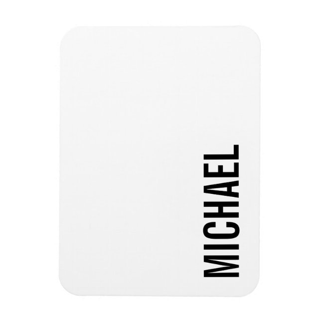 Modern Minimalist Personalized Name Magnet (Vertical)