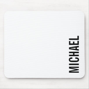 Modern Minimalist Personalized Name Mouse Pad