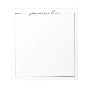 Modern Minimalist Personalized Name Notepad