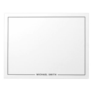 Modern Minimalist Personalized Name Notepad