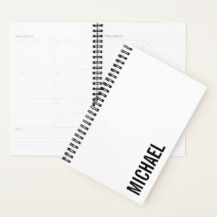 Modern Minimalist Personalized Name Planner