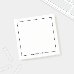 Modern Minimalist Personalized Name Post-it Notes