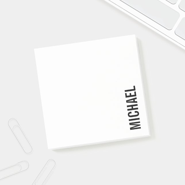 Modern Minimalist Personalized Name Post-it Notes (Creator Uploaded)