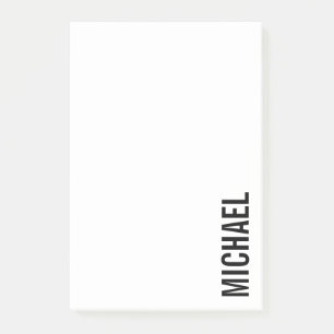 Modern Minimalist Personalized Name Post-it Notes