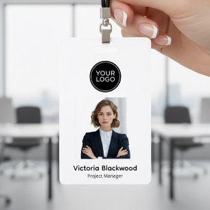 Modern Minimalist Personalized Photo Badge