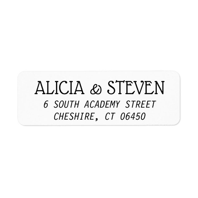 Modern Minimalist Personalized Self - Adhesive (Front)