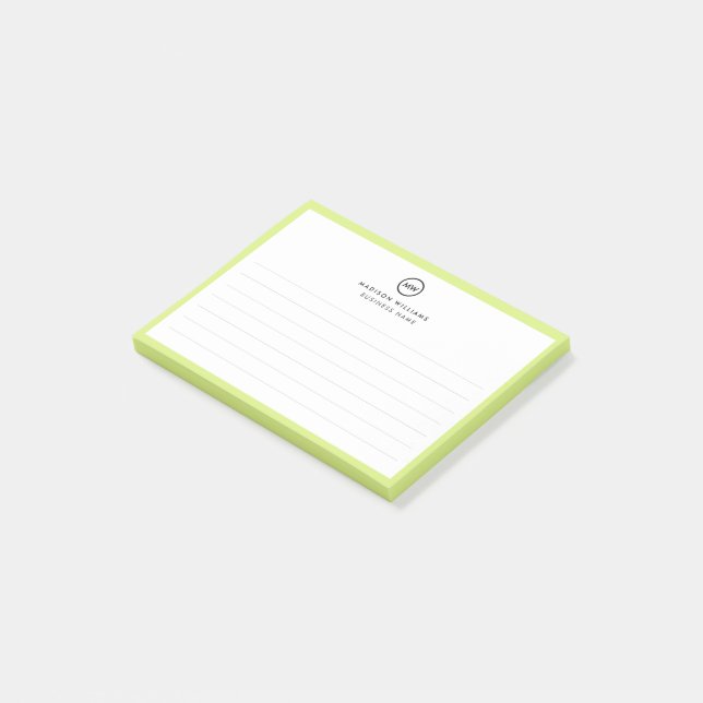 Modern Minimalist Personalized Stationery Post-it Notes (Angled)