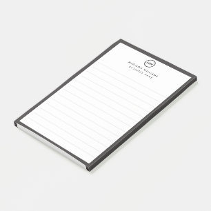 Modern Minimalist Personalized Stationery Post-it Notes