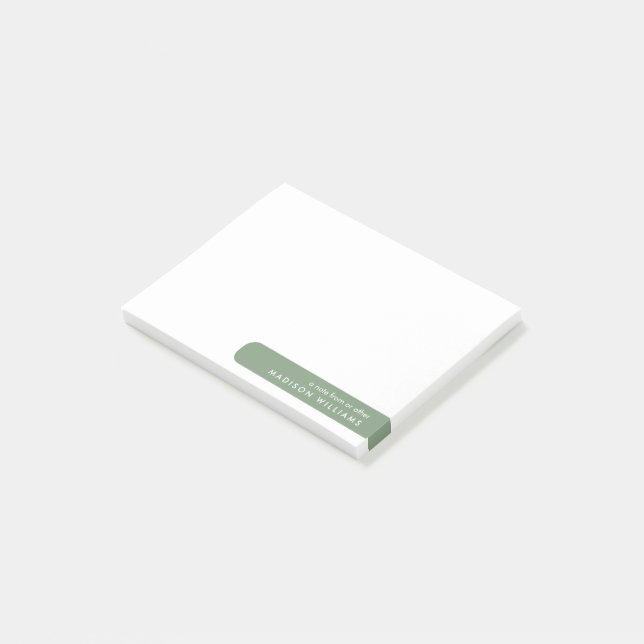 Modern Minimalist Personalized Stationery Post-it Notes (Angled)