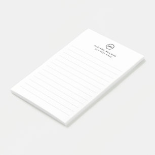Modern Minimalist Personalized Stationery Post-it Notes
