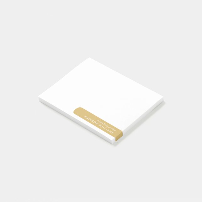 Modern Minimalist Personalized Stationery Post-it Notes (Angled)