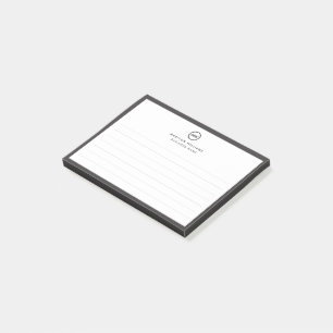 Modern Minimalist Personalized Stationery Post-it Notes