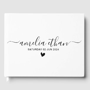 Modern Minimalist Personalized weddings Guestbook