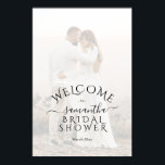 Modern minimalist photo Bridal Shower welcome Poster<br><div class="desc">This Modern minimalist simple photo design help you plan a great Bridal Shower!</div>
