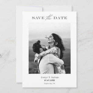 Modern Minimalist Photo Design Save The Date