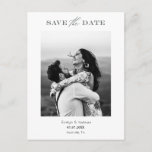 Modern Minimalist Photo Design Save The Date Postcard<br><div class="desc">I  created this modern minimalist design showcase your wedding details. This Save the Date card is beautifully framed and will work great with colour or black and white photographs.</div>