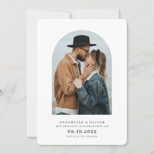 Modern Minimalist Photo Engagement Announcement
