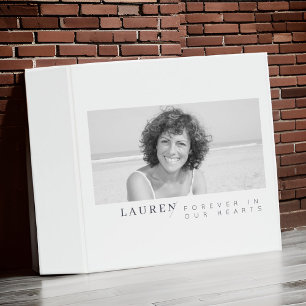 Modern Minimalist Photo Forever In Our Hearts Binder