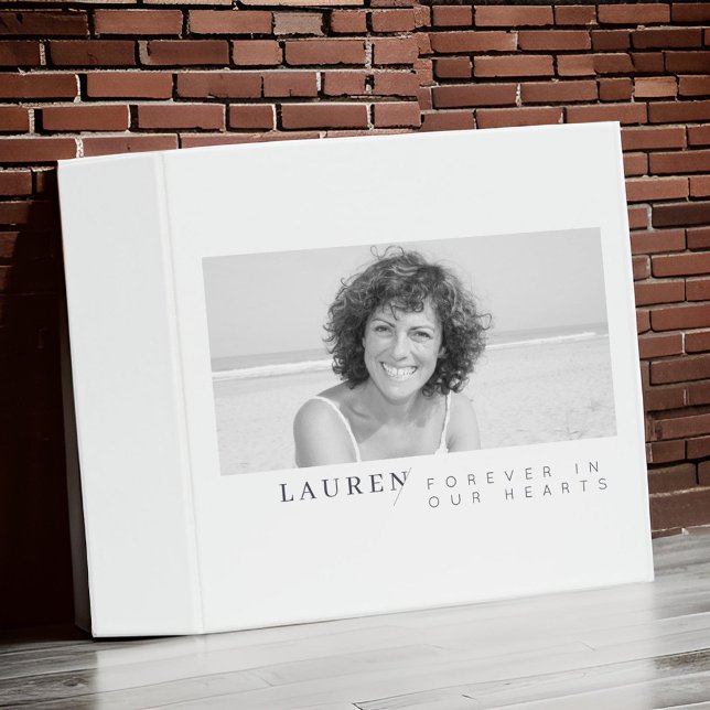 Modern Minimalist Photo Forever In Our Hearts Binder (Creator Uploaded)
