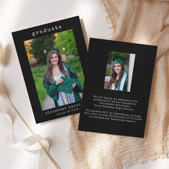 Modern Minimalist Photo | Graduation Announcement (Creator Uploaded)