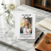 Modern Minimalist Photo Graduation Black Script 