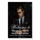 Modern Minimalist Photo Graduation Welcome Sign 