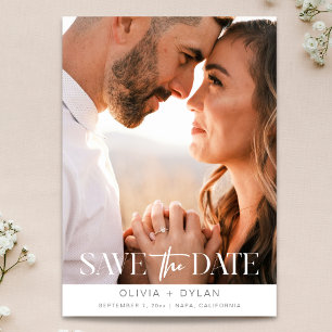 Modern Minimalist Photo Save The Date