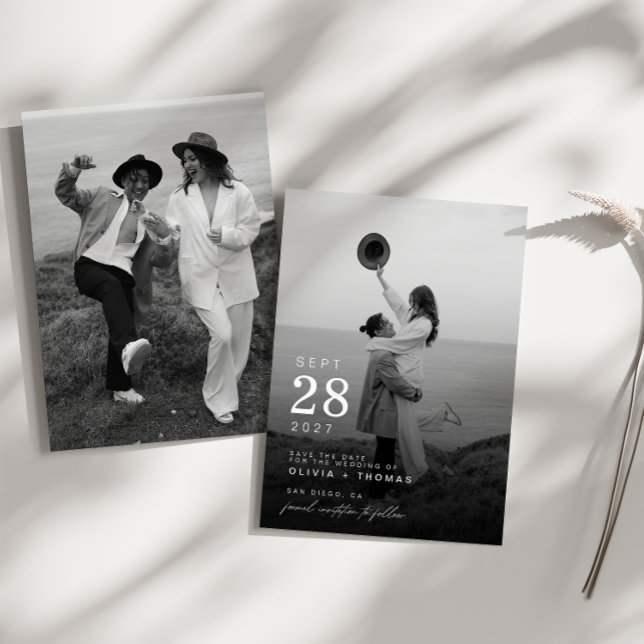 Modern & Minimalist Photo Save The Date Card (Creator Uploaded)