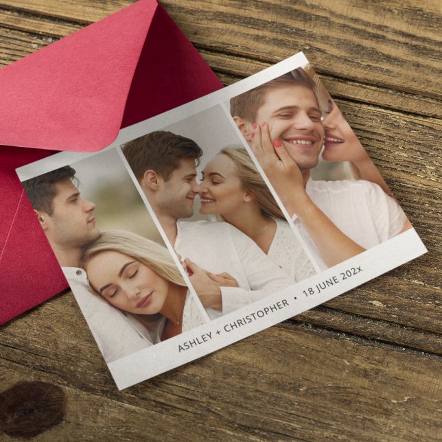 Modern Minimalist Photo Save the Date Card (Creator Uploaded)