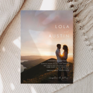 Modern Minimalist Photo Wedding Invitation
