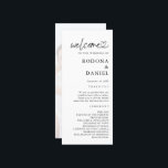 Modern Minimalist Photo Wedding Program<br><div class="desc">Elegant minimalist script calligraphy heart with your favourite photo wedding program.</div>