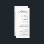 Modern Minimalist Photo Wedding Program<br><div class="desc">Elegant minimalist script calligraphy heart with your favourite photo wedding program.</div>