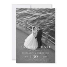 Modern Minimalist Photo Wedding Save the Date