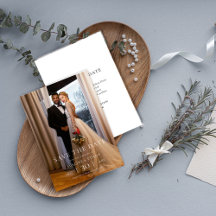 Modern Minimalist Photo Wedding Save the Date
