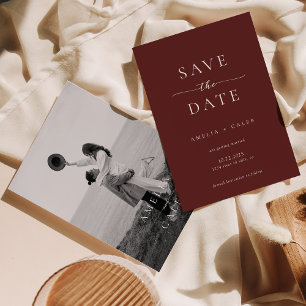 Modern Minimalist Photo Wedding Save the Date