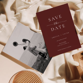 Modern Minimalist Photo Wedding Save the Date