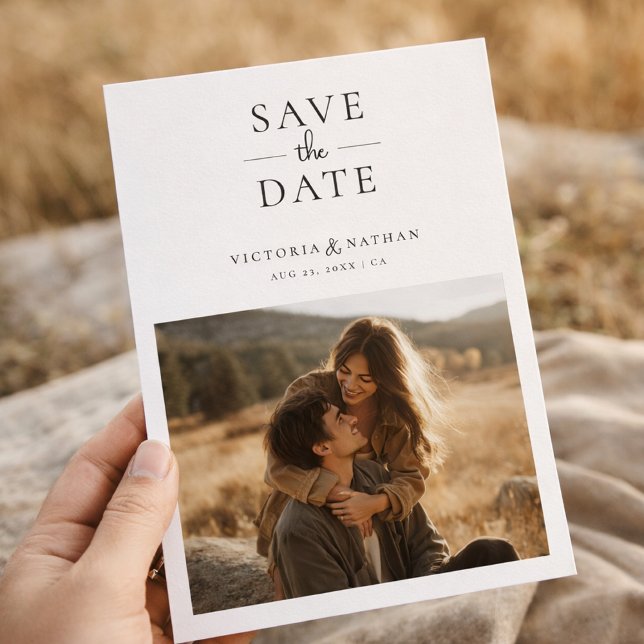 Modern Minimalist Photo Wedding Save the Date (Creator Uploaded)